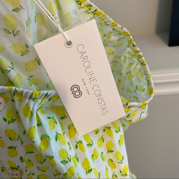 NWT Caroline Constas Crete Mini Dress Lemon Fruit XS - Picture 8 of 12